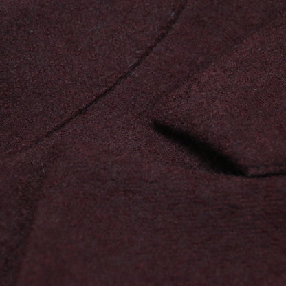 モスエマー 圧縮ウール ダブル ロングコート / Moessmer MILLED JERSEY 長袖 テーラード ストレート リボン スリット