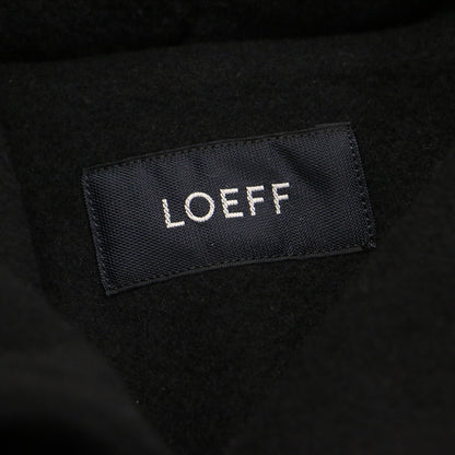 フード付き ダブル リバー ダッフルコート / 長袖 マキシ丈 ドロップショルダー ストレート ワイド