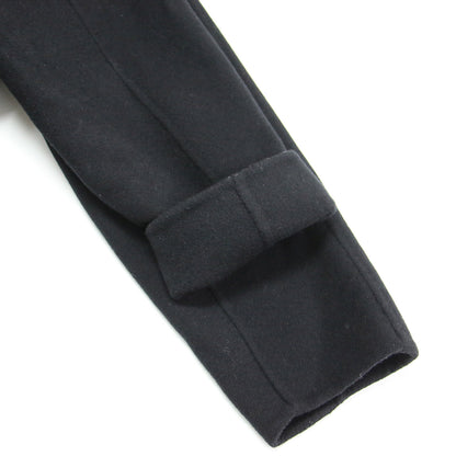 フード付き ダブル リバー ダッフルコート / 長袖 マキシ丈 ドロップショルダー ストレート ワイド