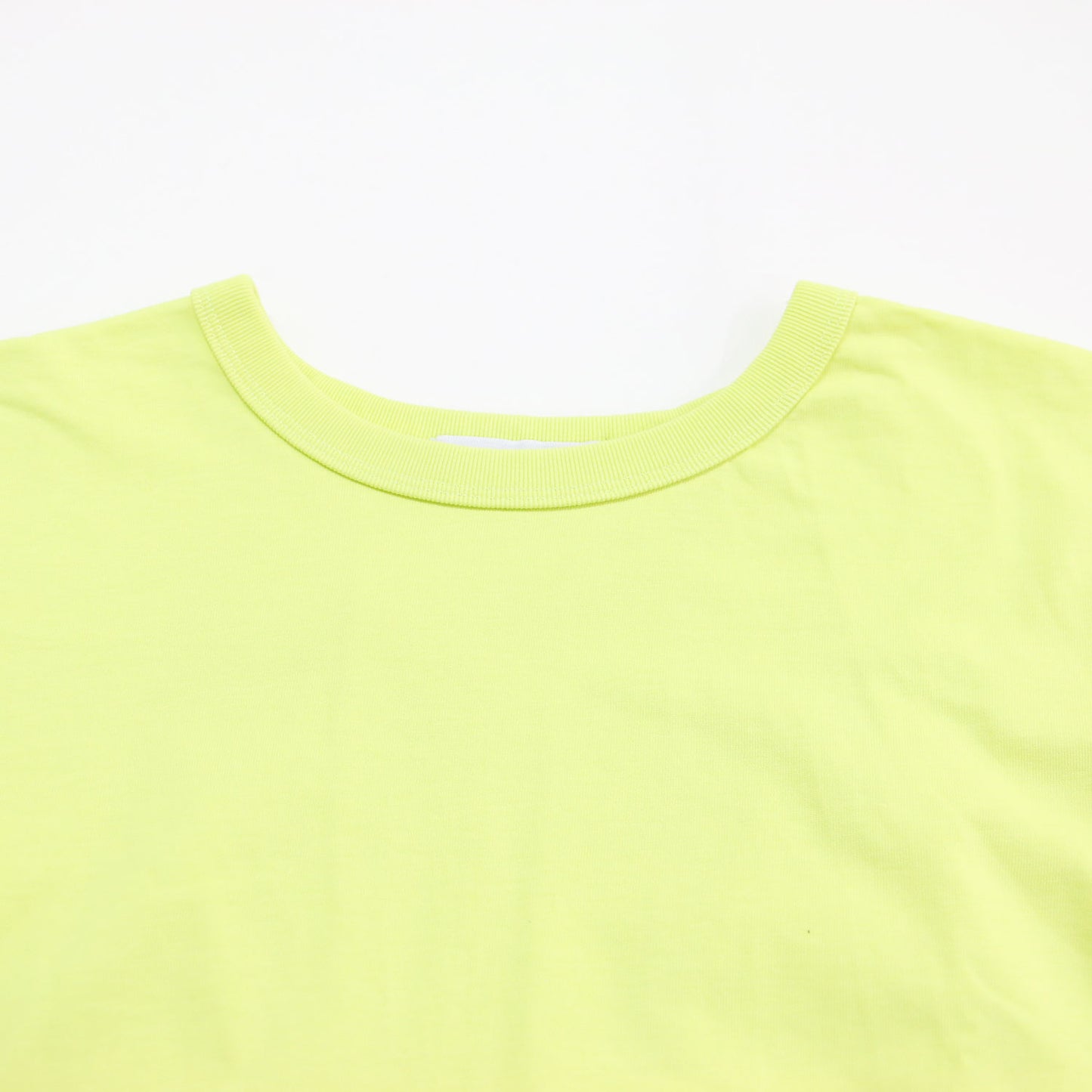 フレア クロップドＴシャツ / カットソー 半袖 クルーネック Aライン タック コットン