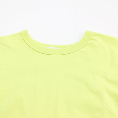 フレア クロップドＴシャツ / カットソー 半袖 クルーネック Aライン タック コットン