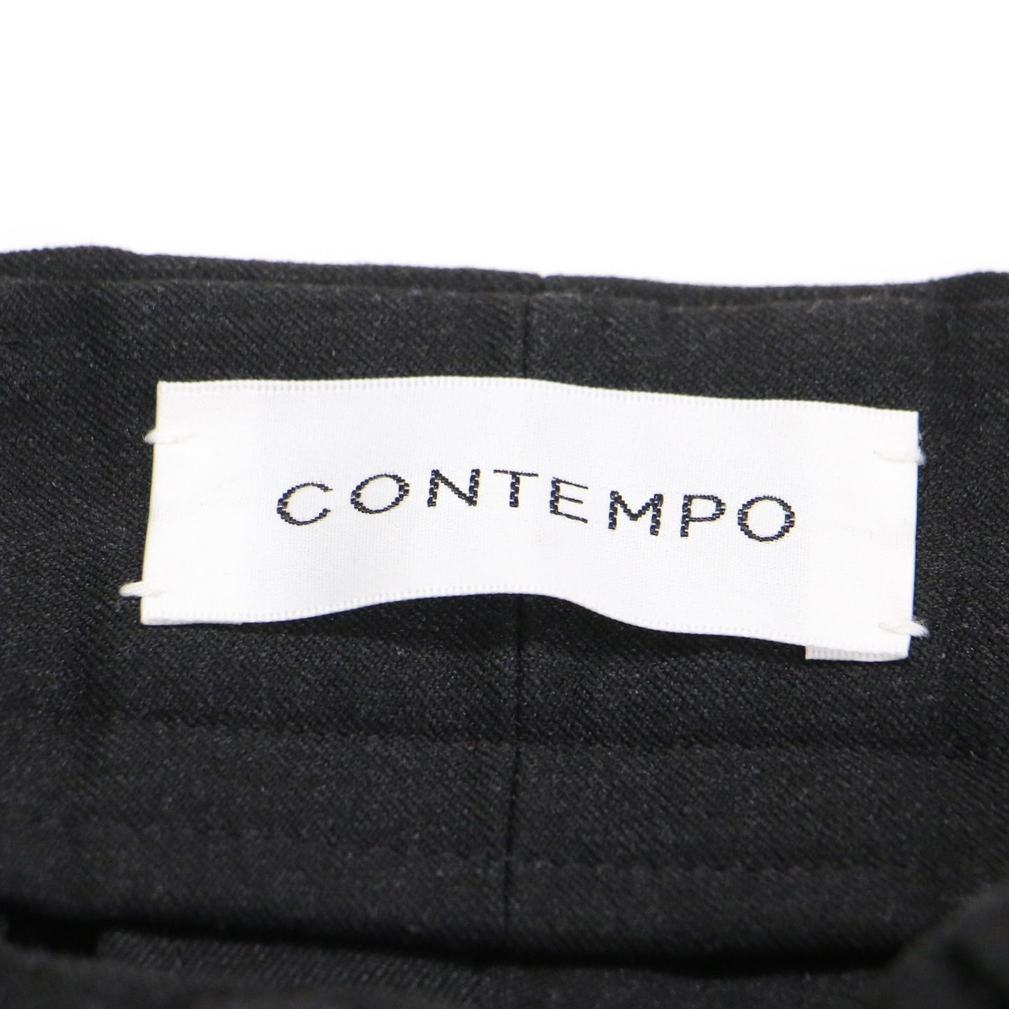 CONTEMPO ストレート ワイドパンツ / センタープレス クロップド丈 ストレッチ