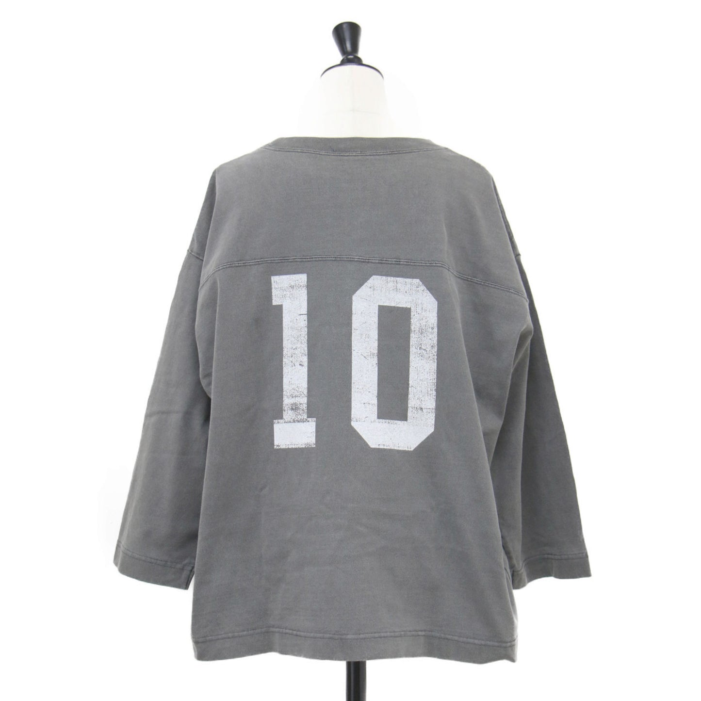 22秋冬 クオータースリーブ フットボールTシャツ / YALE カットソー 7分袖 クルーネック ロゴ プリント オーバーサイズ コットン ヴィンテージ加工