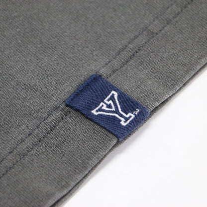 22秋冬 クオータースリーブ フットボールTシャツ / YALE カットソー 7分袖 クルーネック ロゴ プリント オーバーサイズ コットン ヴィンテージ加工