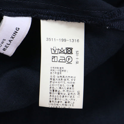 21秋冬 Wビエラ ボリューム スリーブ ブラウス / シャツ 長袖 ノーカラー タック Aライン スリット ウール