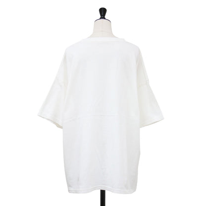 25春夏 グラフィック プリントTシャツ / Gratifying プルオーバー オーバーサイズ ラウンドネック ドロップショルダー 半袖 ヴィンテージ加工 ロゴ コットン