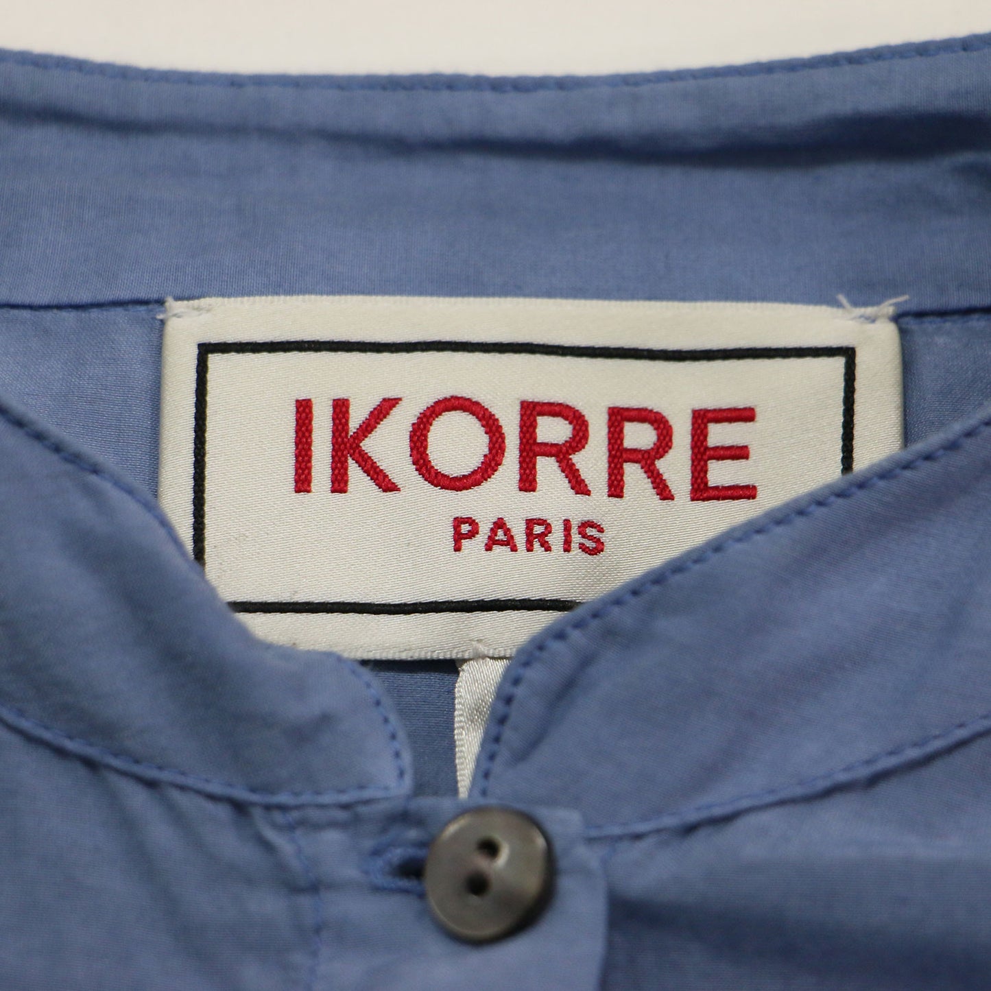 25春夏 グラデーションシャツ / IKORRE OMBRE DYED ブラウス ワイド フレア ドロップショルダー 五分袖 コットン シルク