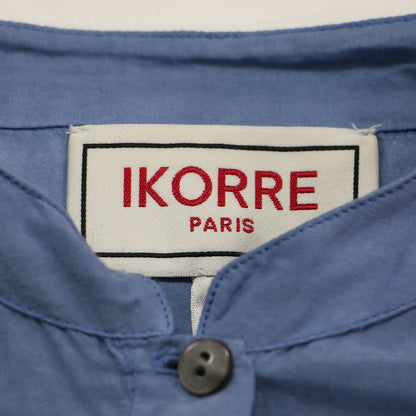 25春夏 グラデーションシャツ / IKORRE OMBRE DYED ブラウス ワイド フレア ドロップショルダー 五分袖 コットン シルク