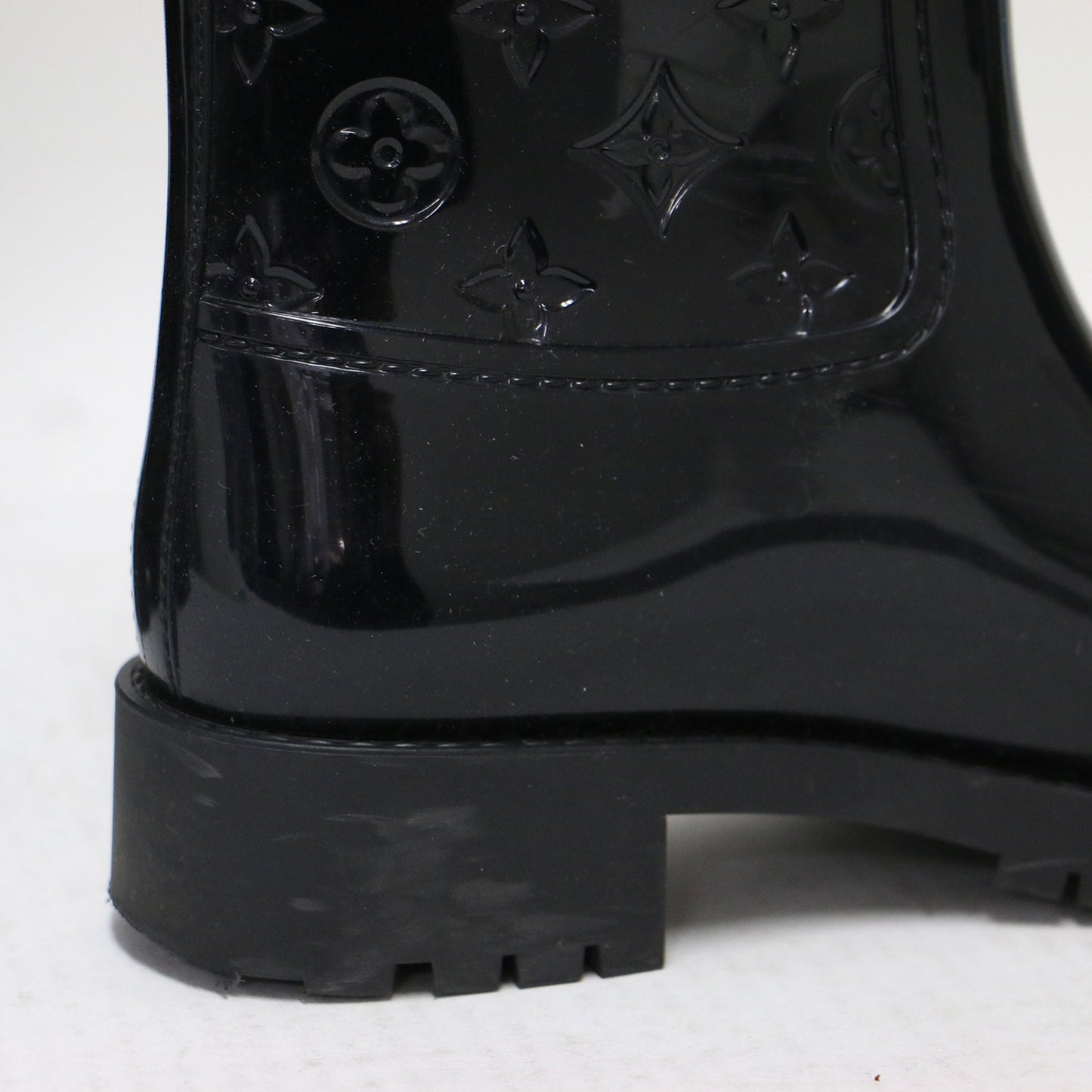 ドロップスライン モノグラム レインブーツ / ショートブーツ ロゴ ラバー