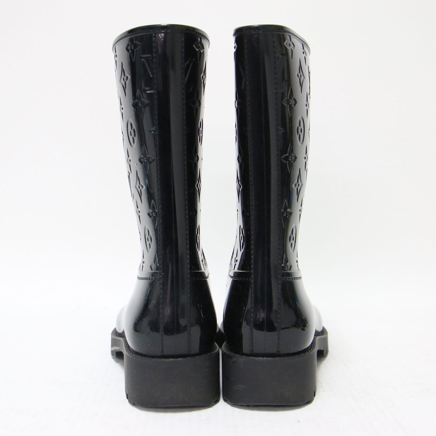 ドロップスライン モノグラム レインブーツ / ショートブーツ ロゴ ラバー