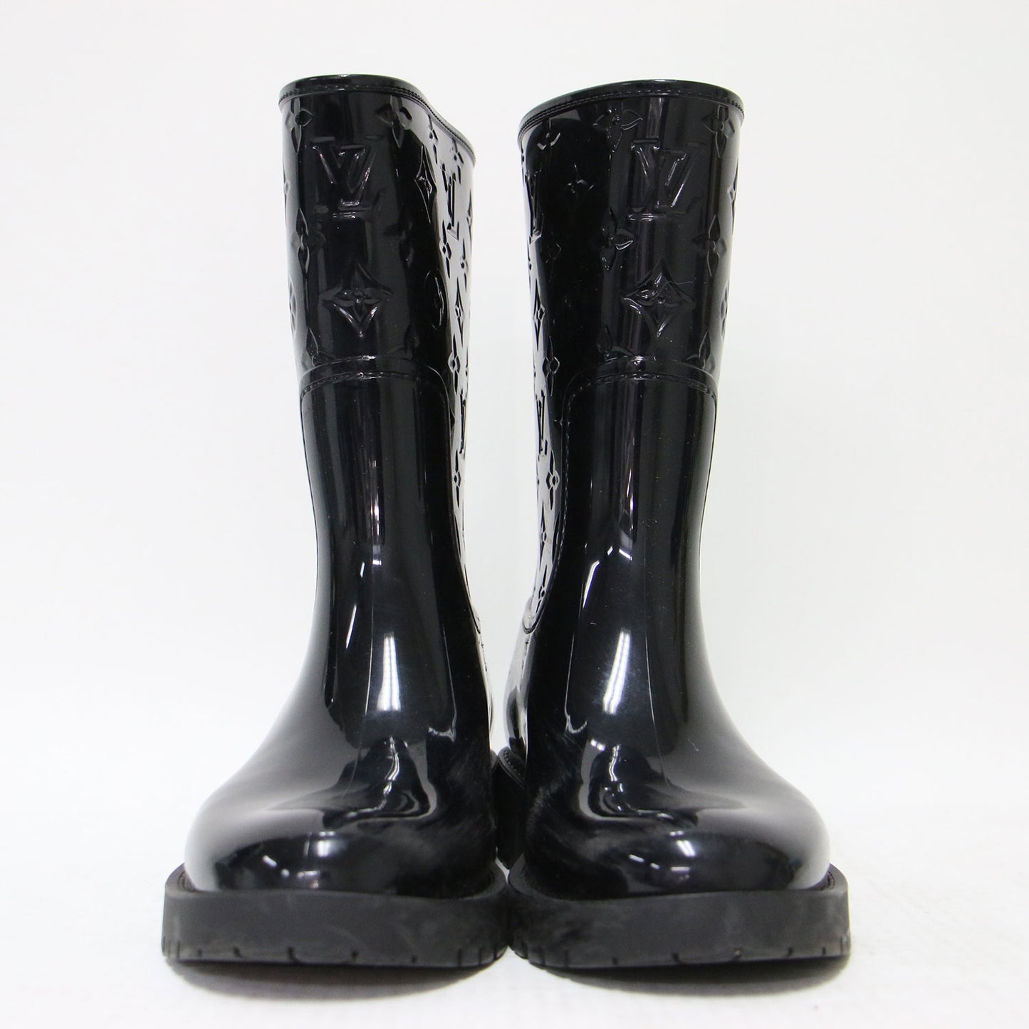ドロップスライン モノグラム レインブーツ / ショートブーツ ロゴ ラバー