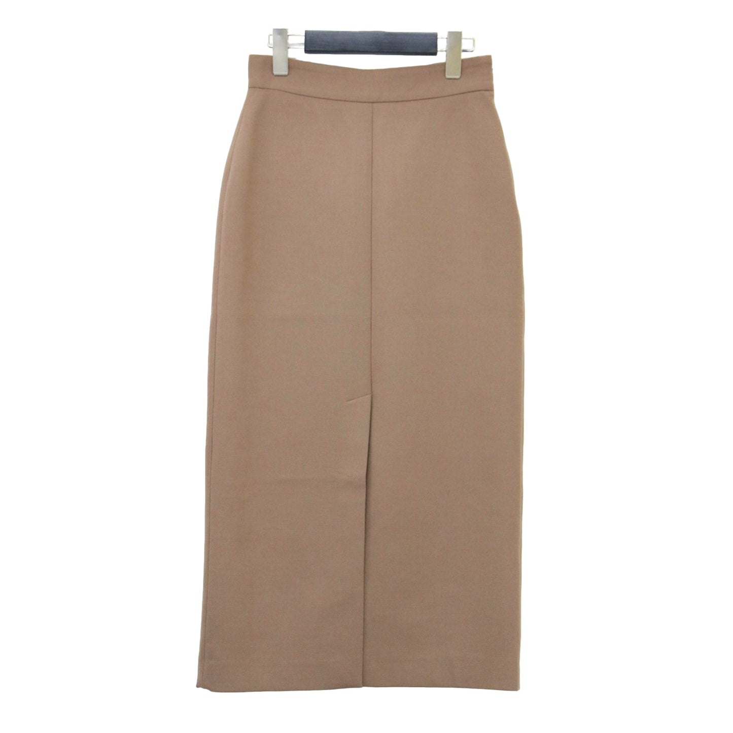 20秋冬 ウール ダブルクロス タイトスカート / ペンシルスカート ロング丈 スリット ストレート