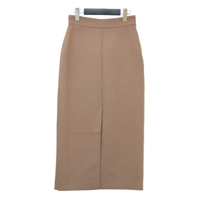 20秋冬 ウール ダブルクロス タイトスカート / ペンシルスカート ロング丈 スリット ストレート