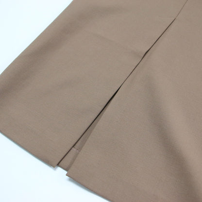 20秋冬 ウール ダブルクロス タイトスカート / ペンシルスカート ロング丈 スリット ストレート