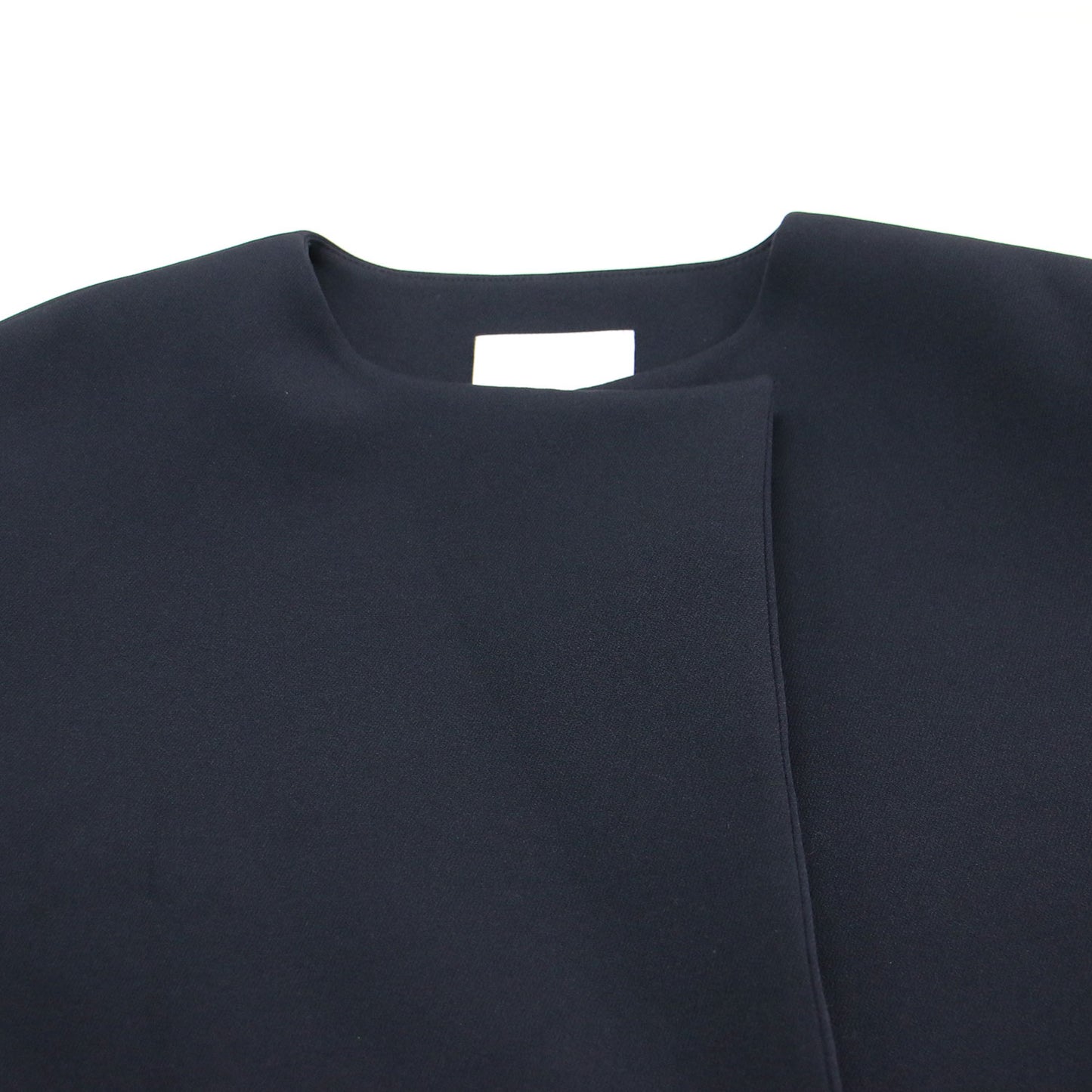 23春夏 ベルト付き ノーカラーコート / ロング丈 バイカラー スリット スナップボタン ドロップショルダー