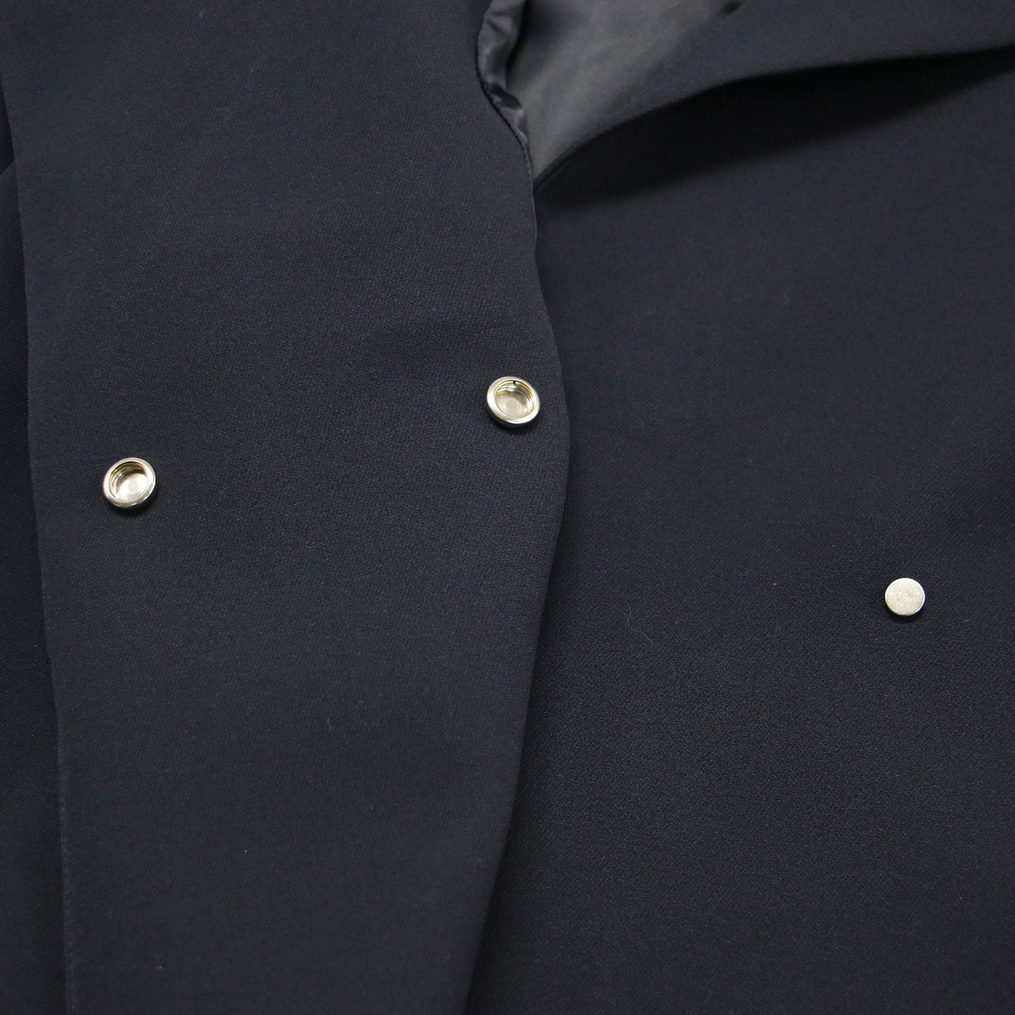 23春夏 ベルト付き ノーカラーコート / ロング丈 バイカラー スリット スナップボタン ドロップショルダー