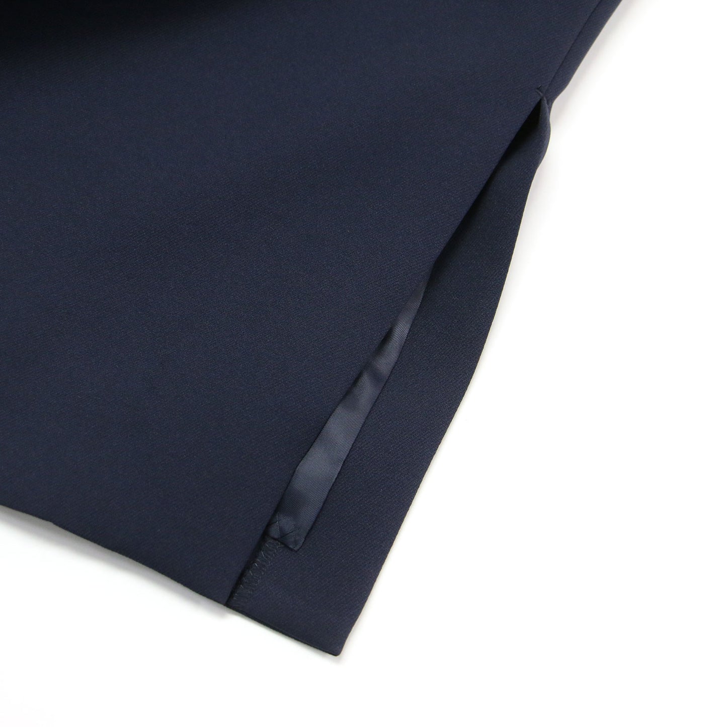 23春夏 ベルト付き ノーカラーコート / ロング丈 バイカラー スリット スナップボタン ドロップショルダー