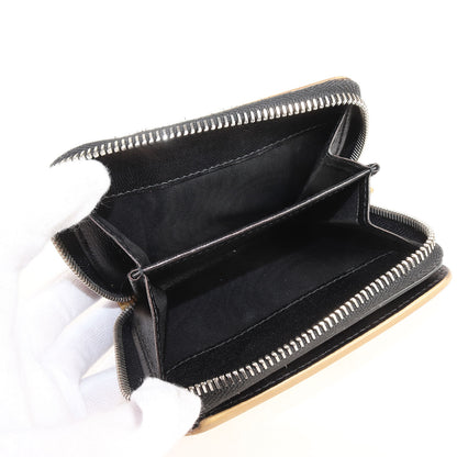 メタリック ロゴプリント 短財布 / ラウンドファスナー 二つ折り エナメル