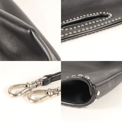 3WAY スタッズ ショルダーバッグ / IRIS ハンドバッグ クラッチ 肩掛け クロスボディ レザー