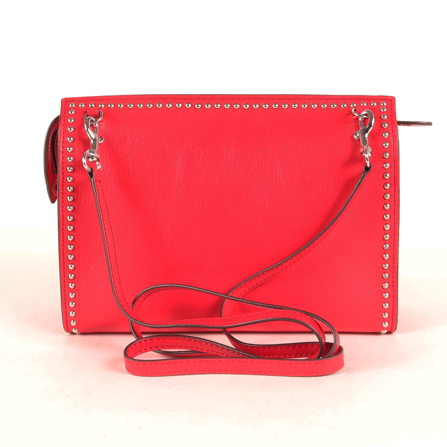 スタッズ ショルダーバッグ / ELLE クラッチ 肩掛け クロスボディ レザー