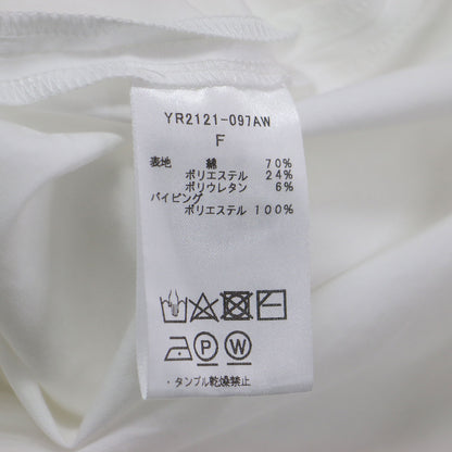 フリルカラー シャツ / ブラウス スリット ワイドカフス コットン