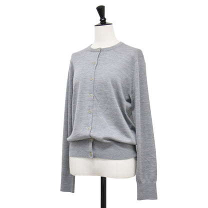 25秋冬 サステナブルウール ベーシック カーディガン / ニット 長袖 クルーネック コンパクト メタルボタン