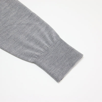 25秋冬 サステナブルウール ベーシック カーディガン / ニット 長袖 クルーネック コンパクト メタルボタン