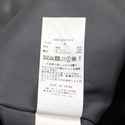 24秋冬 ウールリバー バルマカンコート / 長袖 ビックカラー ロング丈 ワイドスリーブ ガンパッチ ウール