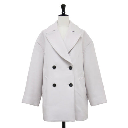 スーパー140ビーバー ミドル Pコート / テーラード 長袖 ダブル ビックカラー ウール