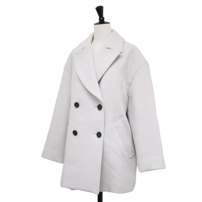 スーパー140ビーバー ミドル Pコート / テーラード 長袖 ダブル ビックカラー ウール