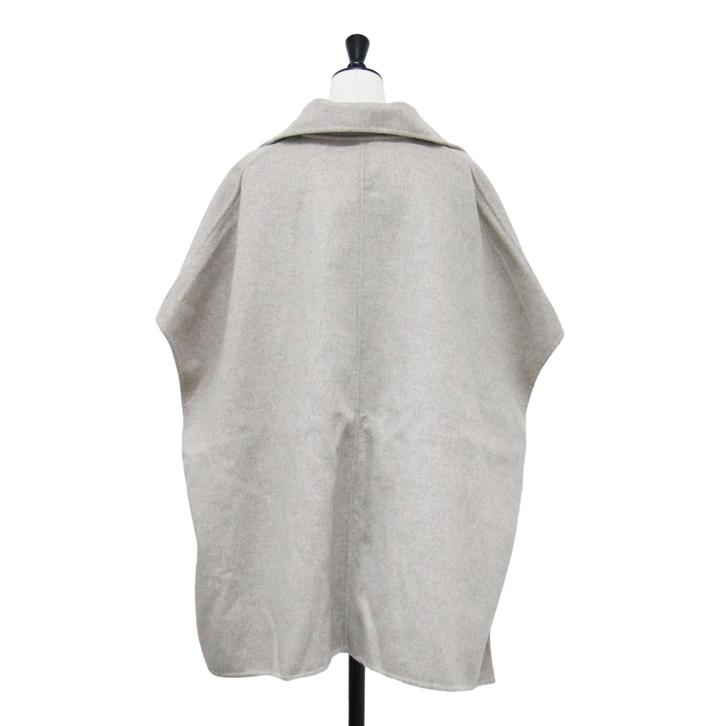 24秋冬 ウール ナイロン リバーベスト / ポンチョ チェスター ワイド ドロップショルダー スリット