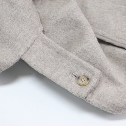 24秋冬 ウール ナイロン リバーベスト / ポンチョ チェスター ワイド ドロップショルダー スリット