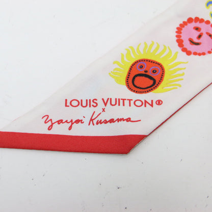 × 草間彌生 バンドーBB フェイス プリント スカーフ / 総柄 プリント シルク