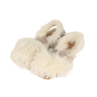 20秋冬 アヴァルカ モンゴル ファーサンダル / Avarca Mongoli フラット バックストラップ 羊革