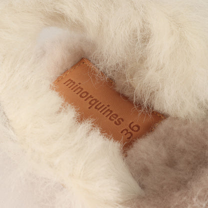 20秋冬 アヴァルカ モンゴル ファーサンダル / Avarca Mongoli フラット バックストラップ 羊革