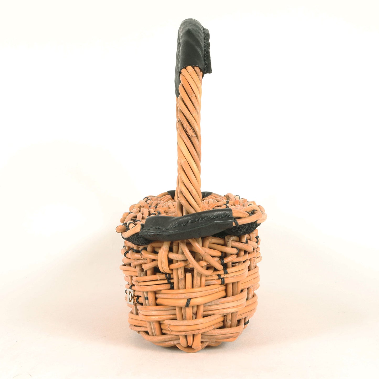 23春夏 牛ソフト パールシェル 3mm かごバッグ / ハンドバッグ レザー ラフィア