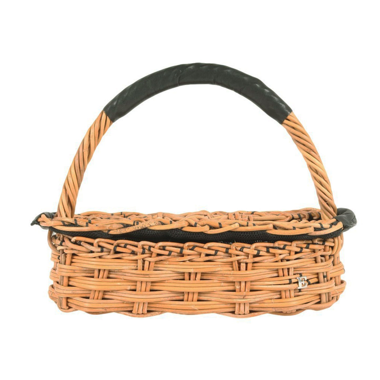 23春夏 牛ソフト パールシェル 3mm かごバッグ / ハンドバッグ レザー ラフィア