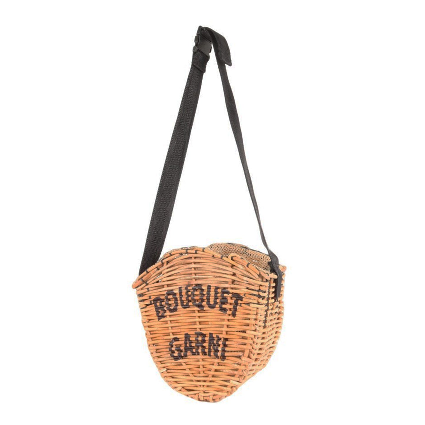 24春夏 ブーケガルニ バスケット スモール ショルダーバッグ / ポシェット ロゴ プリント 肩掛け ラフィア