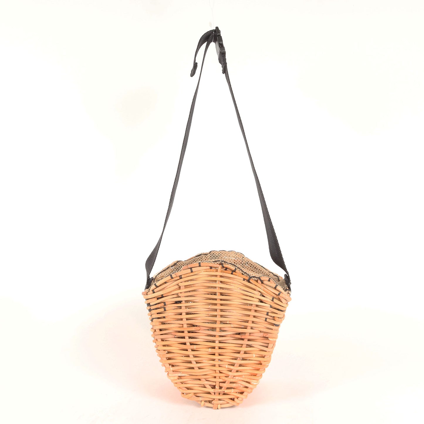 24春夏 ブーケガルニ バスケット スモール ショルダーバッグ / ポシェット ロゴ プリント 肩掛け ラフィア