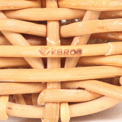 24春夏 ブーケガルニ バスケット スモール ショルダーバッグ / ポシェット ロゴ プリント 肩掛け ラフィア