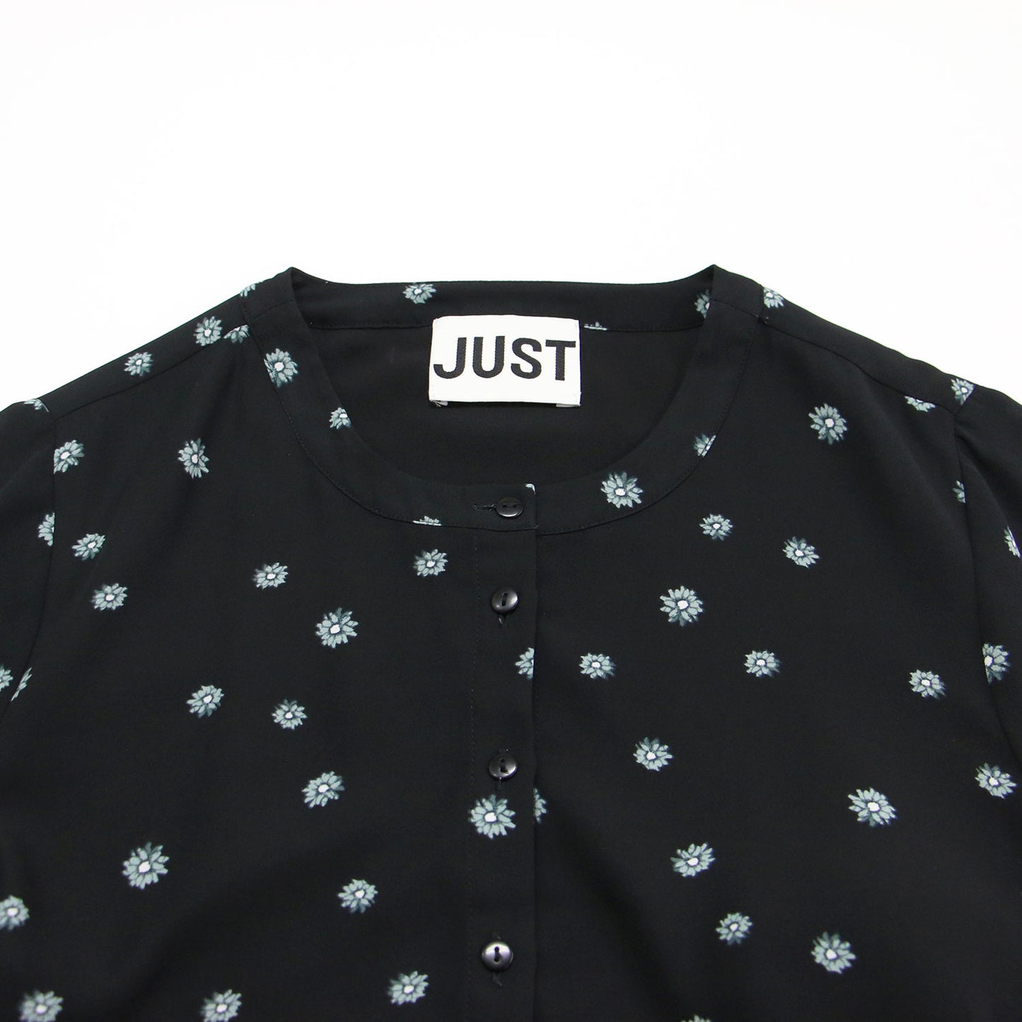 × Spick&Span 別注 20秋冬 フラワープリント ドレス / ワンピース 長袖 マキシ丈 クルーネック タック フレア