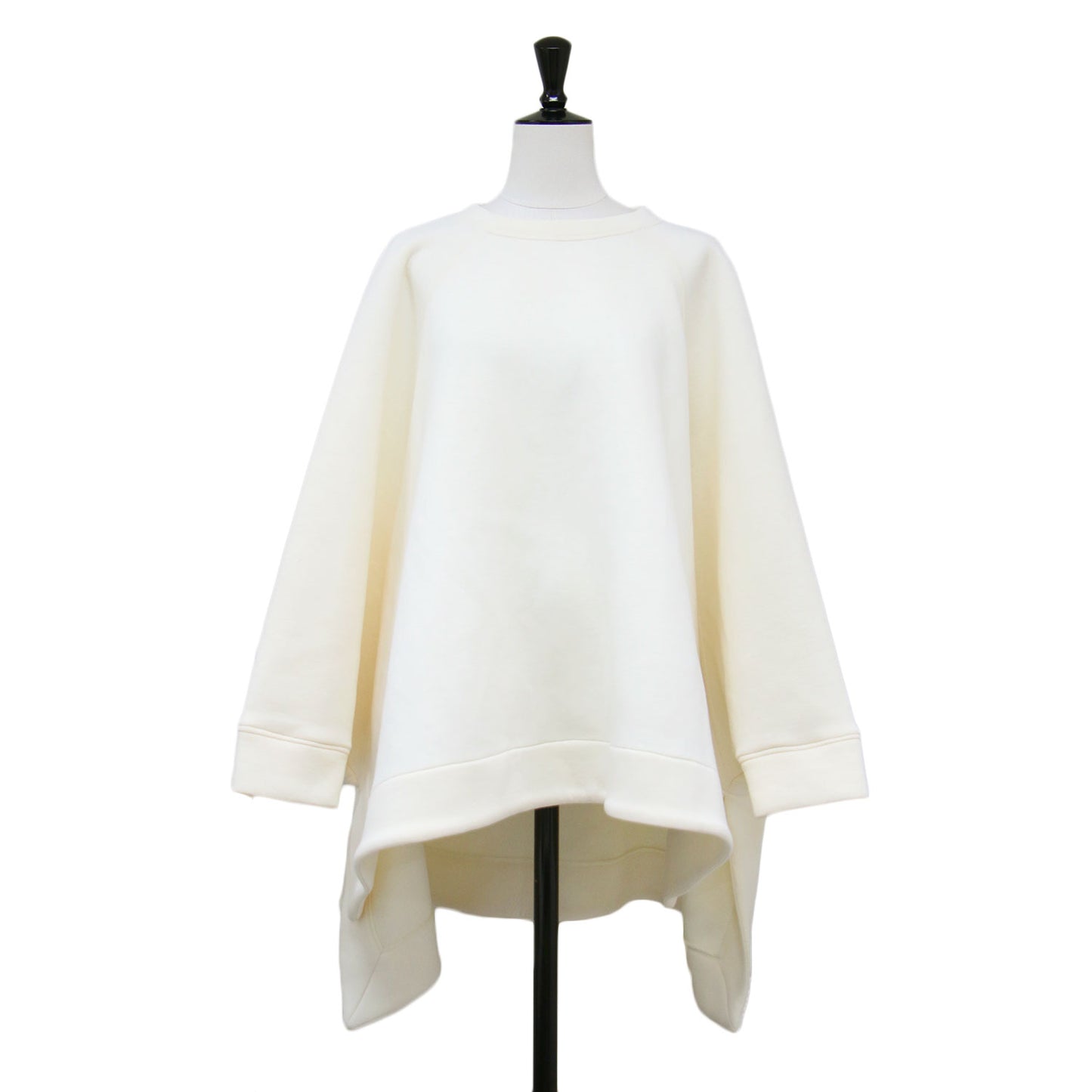 21春夏 メガ クルーネック トップ / MEGA CREW NECk TOP プルオーバー コクーン ラグラン 長袖 ワイド ヘムトップス ウォッシャブル