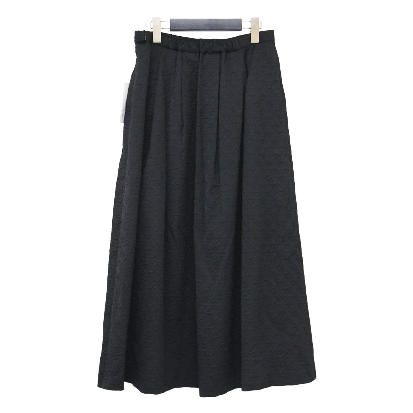 23秋冬 ジャガード ボリュームスカート / jacquard volume sk フレア ロング丈 Aライン タック ギャザー