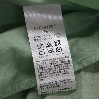 コットンボイル フラワープリントドレス / Cotton Voile Foil Flower Print Sleeve Dress Aライン フレア Vネック 長袖 花柄 箔押し メタルボタン