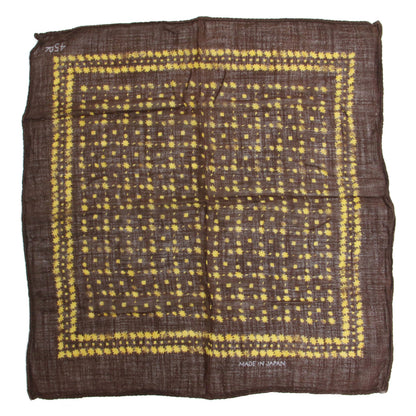 花柄 チェック スカーフ / バンダナ 正方形 ロゴ