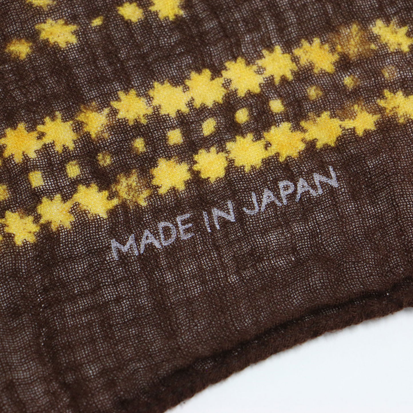 花柄 チェック スカーフ / バンダナ 正方形 ロゴ