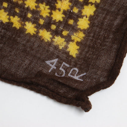 花柄 チェック スカーフ / バンダナ 正方形 ロゴ