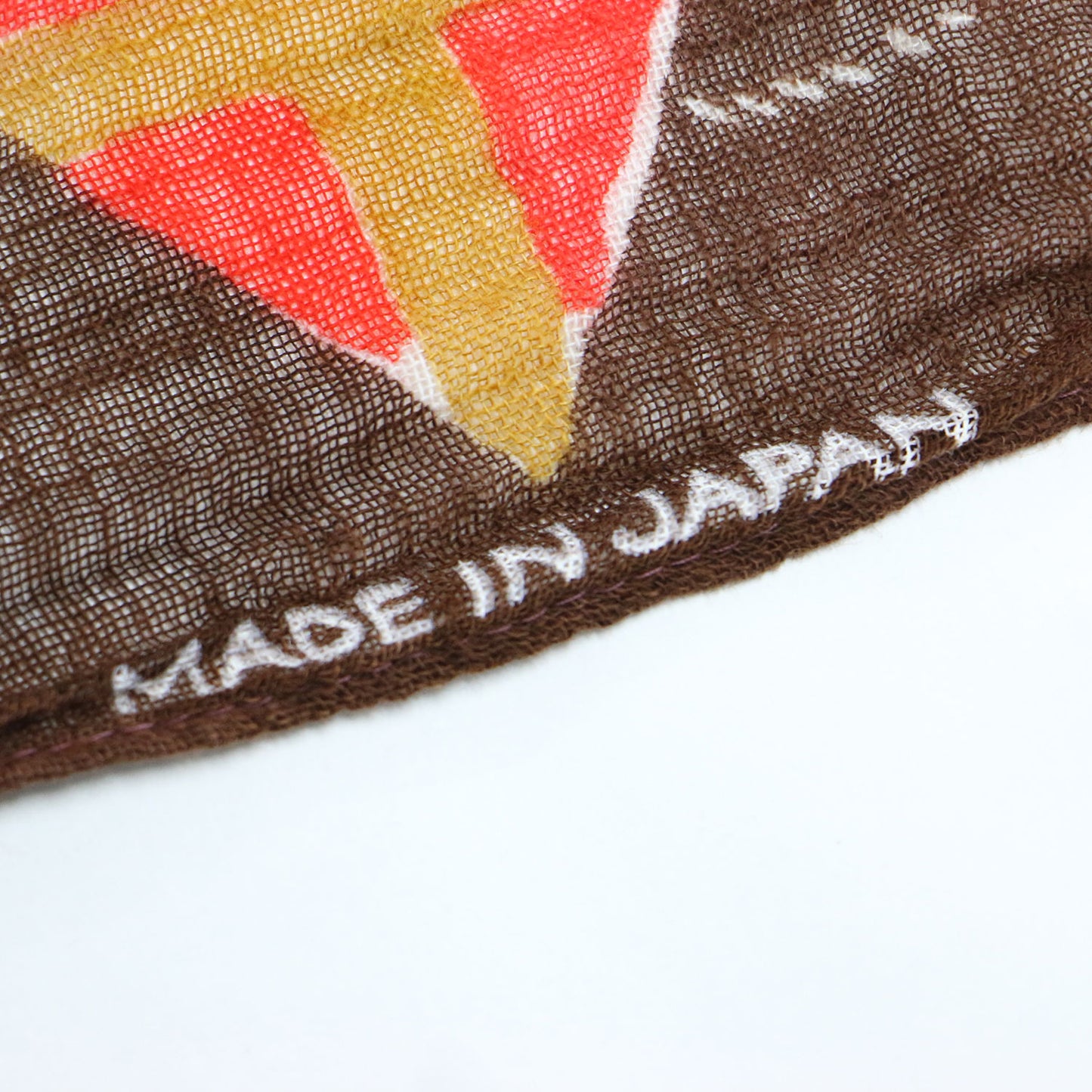 フラッグプリント ガーゼ スカーフ / バンダナ 正方形 ロゴ