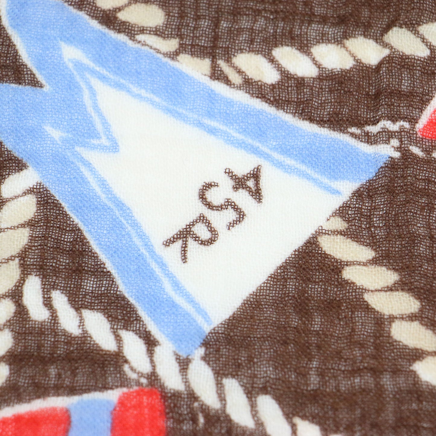 フラッグプリント ガーゼ スカーフ / バンダナ 正方形 ロゴ