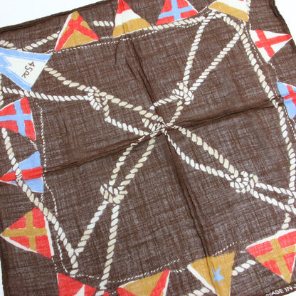 フラッグプリント ガーゼ スカーフ / バンダナ 正方形 ロゴ